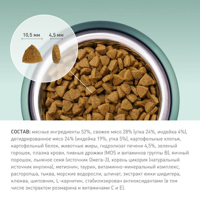 Mealfeel Care Nutrition Сухой корм беззерновой для кошек, с уткой, 1,5 ...