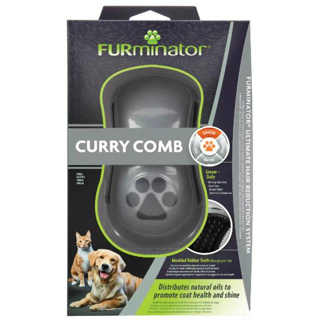 FURminator Curry Comb Расческа резиновая с зубцами 5 мм для кошек и ...